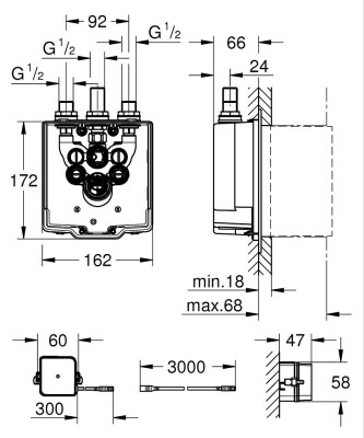 Grohe Eurosmart Cosmopolitan E İç gövde - 36416001 - 2