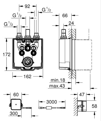 Grohe Eurosmart Cosmopolitan E İç gövde - 36459000 - 2
