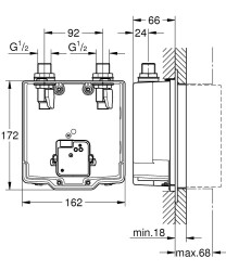 Grohe Eurosmart Cosmopolitan E Montaj Kutusu 2 Su Gırıslı - 36339001 - 2
