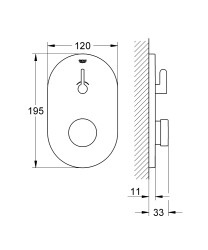 Grohe Eurosmart Cosmopolitan T Zaman Ayarlı Duş Bataryası - 36321000 - 2