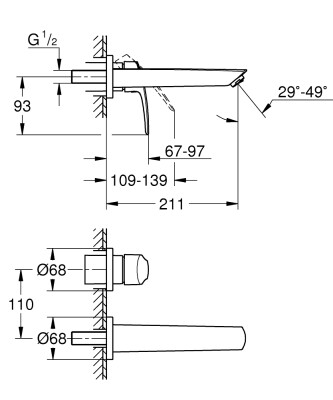 Grohe Eurosmart İki delikli lavabo bataryası
M-Boyut - 29338003 - 2