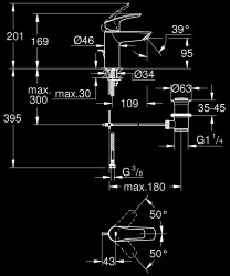 Grohe Eurosmart Lavabo Bataryası S Boyut - 33265003 - 2
