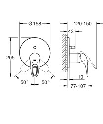 Grohe Eurostyle Ankastre banyo/duş bataryası - 24049LS3 - 2