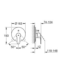 Grohe Eurostyle Cosmopolitan Ankastre Banyo Bataryası - 19506002 - 2