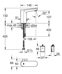 Grohe Get E Fototeselli Batarya Pilli - 36366002 - 2