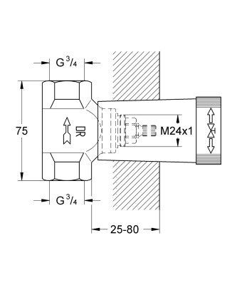 Grohe Gömme Valf 3/4 - 29802000 - 2