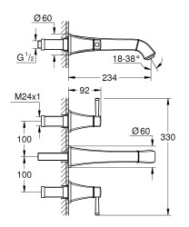 Grohe Grandera 3 delikli lavabo bataryası
L-Boyut - 20623000 - 2