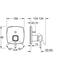Grohe Grandera Ankastre banyo/duş bataryası - 24260IG0 - 2