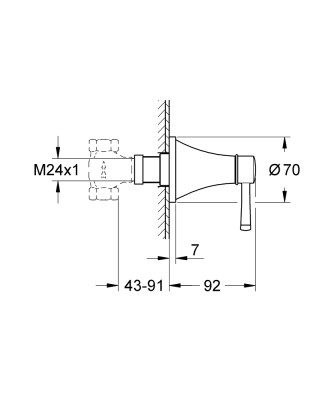 Grohe Grandera Ankastre stop valf - 29420IG0 - 2