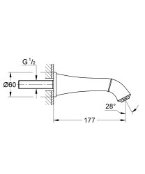 Grohe Grandera Çıkış Ucu Krom/Altın - 13341IG0 - 2