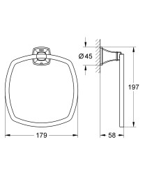 Grohe Grandera Halka Havluluk - 40630000 - 2