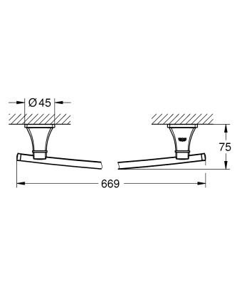 Grohe Grandera Havluluk Krom/Altın - 40629IG0 - 2