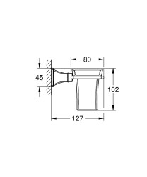 Grohe Grandera Seramik fırçalık ve tutacağı - 40909000 - 2