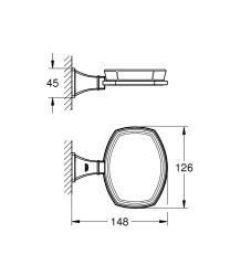 Grohe Grandera Seramik Sabunluk Ve Tutacağı Krom/Altın - 40628IG0 - 2