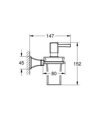 Grohe Grandera Seramik Sıvı Sabunluk Ve Tutacağı Krom/Altın - 40627IG0 - 2