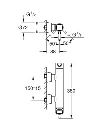 Grohe Grandera Tek kumandalı duş bataryası - 24373IG0 - 2