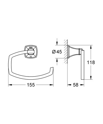 Grohe Grandera Tuvalet Kağıtlığı - 40625000 - 2