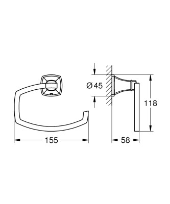 Grohe Grandera Tuvalet kağıtlığı - 40908IG0 - 2