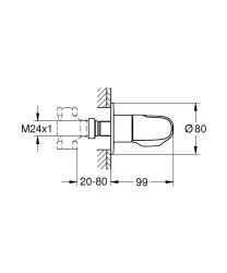 Grohe Grohtherm 1000 Stop Valf - 19981000 - 2