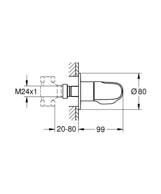Grohe Grohtherm 1000 Stop Valf - 19981000 - 2