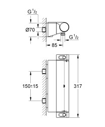 Grohe Grohtherm 2000 Termostatik Duş Bataryası - 34469001 - 2