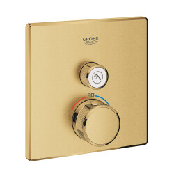 Grohe Grohtherm SmartControl Tek valfli akış kontrollü, ankastre termostatik duş bataryası - 29123GN0 - Grohe