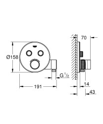 Grohe Grohtherm SmartControl Temostatik Banyo Bataryası - 29120000 - 2