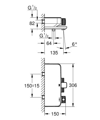 Grohe Grohtherm SmartControl Termostatik banyo bataryası - 102168KF00 - 2