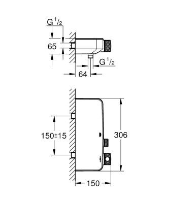 Grohe Grohtherm SmartControl Termostatik duş bataryası - 102169KF00 - 2