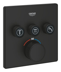 Grohe Grohtherm SmartControl Üç valfli akış kontrollü, ankastre termostatik banyo bataryası - 102167KF00 - Grohe