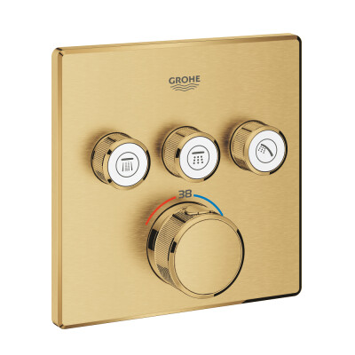 Grohe Grohtherm SmartControl Üç valfli akış kontrollü, ankastre termostatik duş bataryası - 29126GN0 - 1