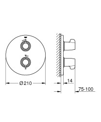 Grohe Grohtherm Special Ankastre termostatik duş bataryası - 29094000 - 2