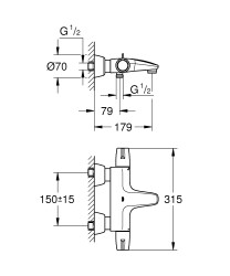 Grohe Grohtherm Special Termostatik banyo bataryası - 34665000 - 2