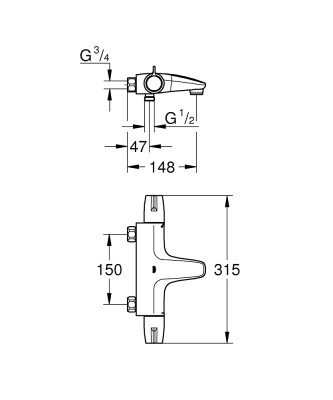 Grohe Grohtherm Special Termostatik banyo bataryası - 34671000 - 2