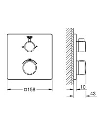 Grohe Grohtherm Termostatik Ankastre Banyo Bataryası - 24080000 - 2