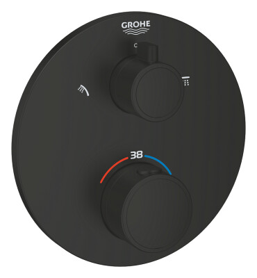 Grohe Grohtherm Termostatik Banyo Bataryası Mat Siyah - 1022082430 - 1