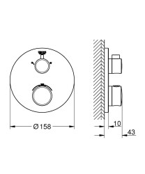 Grohe Grohtherm Termostatik Banyo Bataryası Mat Siyah - 1022082430 - 2