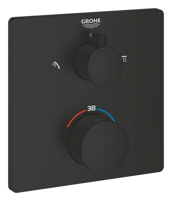 Grohe Grohtherm Termostatik Banyo Bataryası Mat Siyah - 1022092430 - 1