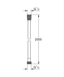 Grohe Hortum 2000mm - 27137001 - 2