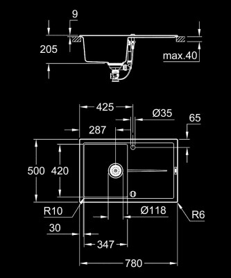 Grohe K400 Eviye Granit Sıyah - 31639AP0 - 2