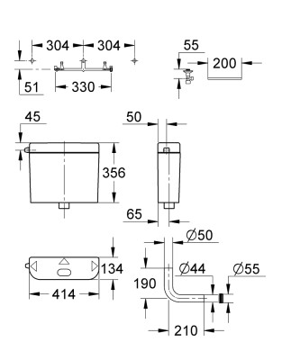 Grohe Klozet için rezervuar - 37355SH0 - 2