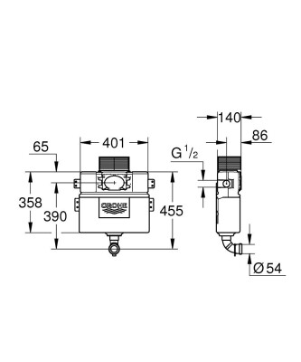 Grohe Klozet için rezervuar - 38422000 - 2