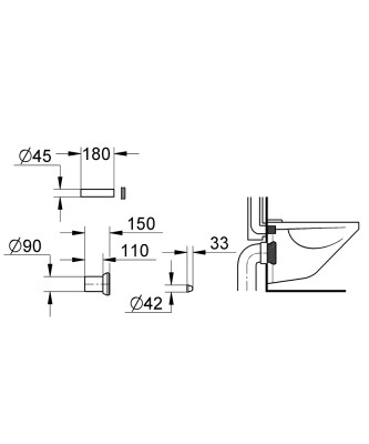 Grohe Klozet Icın Temız Ve Pıs Su - 37311K00 - 2