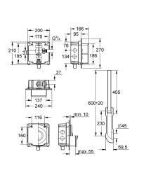 Grohe Klozet için yıkama valfi - 37048000 - 2