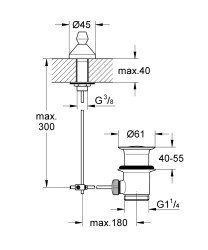 Grohe Kumandalı Sifon 1 1/4