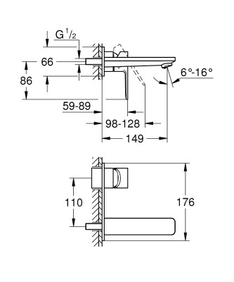 Grohe Lineare 2 Delikli Lavabo Bataryası - 19409DC1 - 2