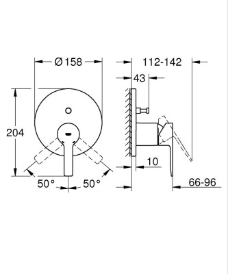 Grohe Lineare Ankastre Banyo/Duş Bataryası - 24064001 - 2