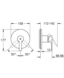 Grohe Lineare Ankastre Duş Bataryası - 24063001 - 2