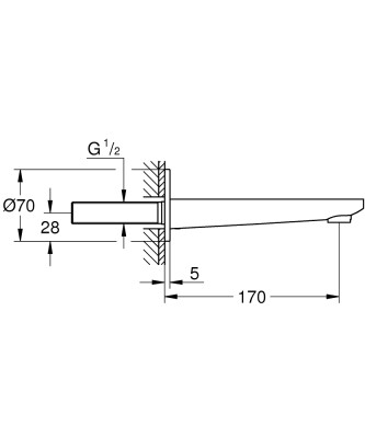 Grohe Lineare Çıkış ucu - 13383DC1 - 2