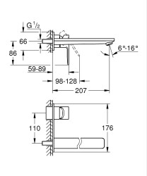 Grohe Lineare New 2 Delikli Lavabo Bataryası L-Boyut - 23444001 - 2
